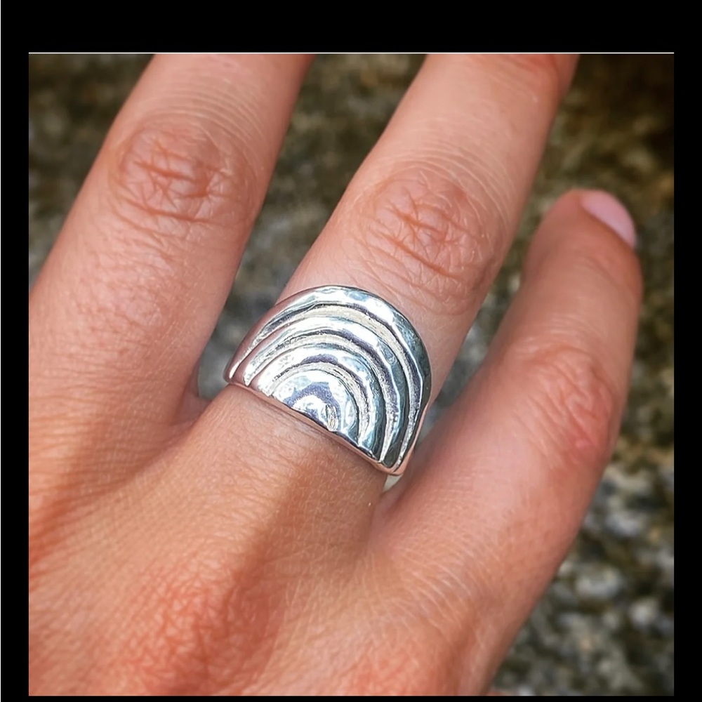 Moonspun Silver Rainbow ring size 7